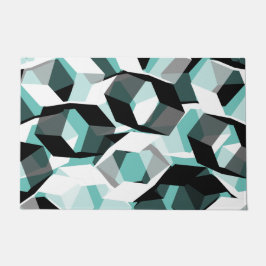 Felpudo Muchos hexágonos con partes incoloras, sobre luz v