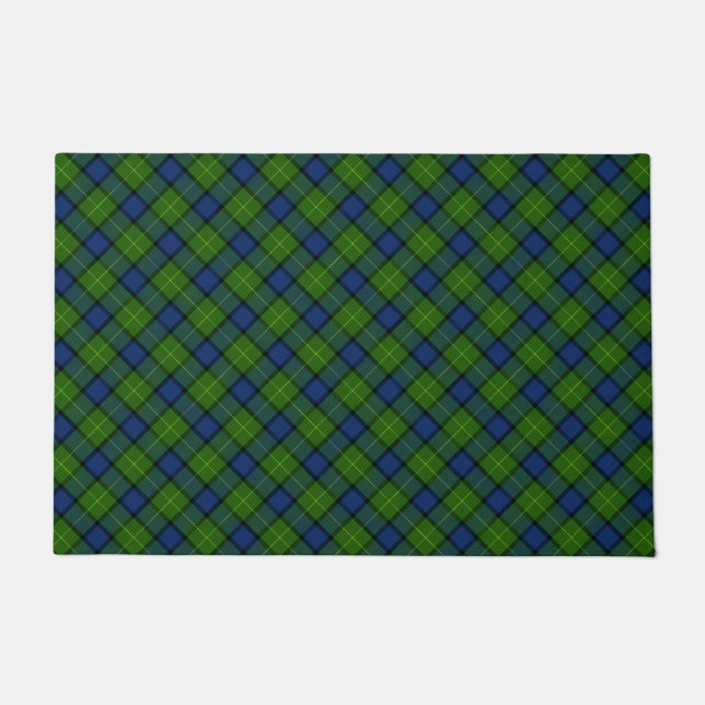 Felpudo Muir Moore tartan color azul (Anverso)