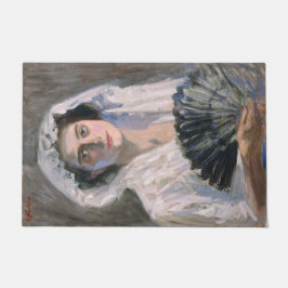 Felpudo Mujer elegante con ventilador negro (Fujishima Tak