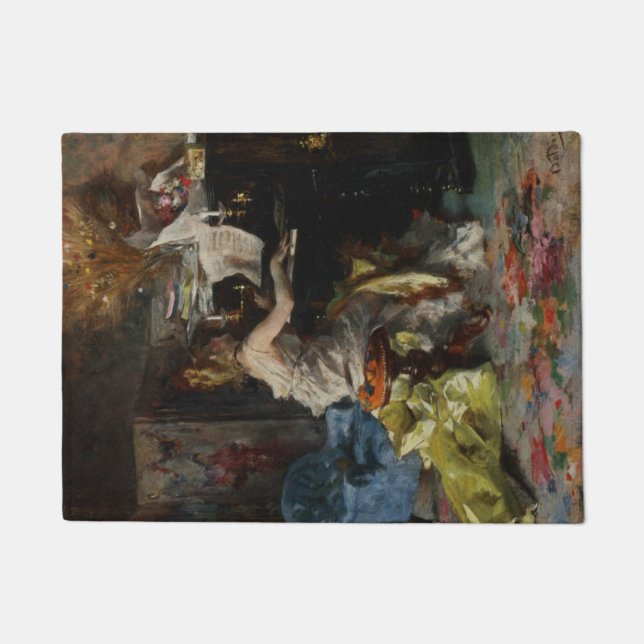 Felpudo Mujer elegante jugando al piano (Giovanni Boldini) (Anverso)