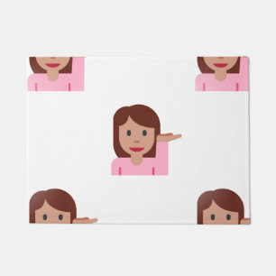 Felpudo mujer emoji doormat door mat