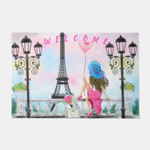 Felpudo Mujer En París Doormat