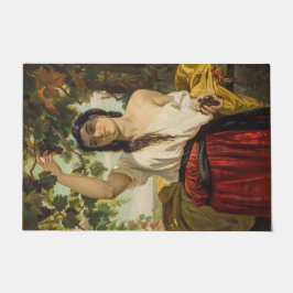 Felpudo Mujer italiana recogiendo uvas (cosecha de verano)