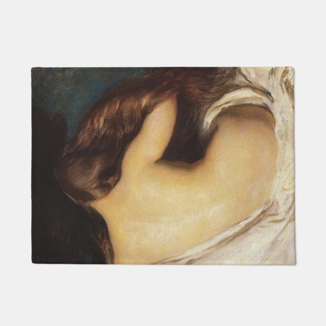 Felpudo Mujer secándose el pelo (por Joseph DeCamp) (Anverso)