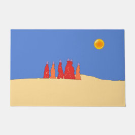 Felpudo Mujeres llevando agua en el desierto de Thar - Raj