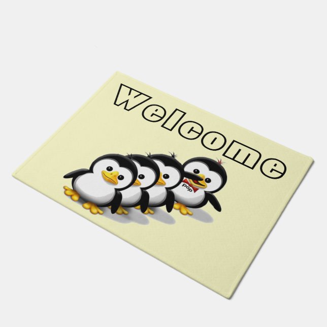 Felpudo Multitud de pingüinos (Angular)