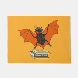Felpudo Murciélago Lector | Bibliotecaria Caprichosa con L