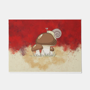 Felpudo Mushroom Hunter Mushrooms Watercolor