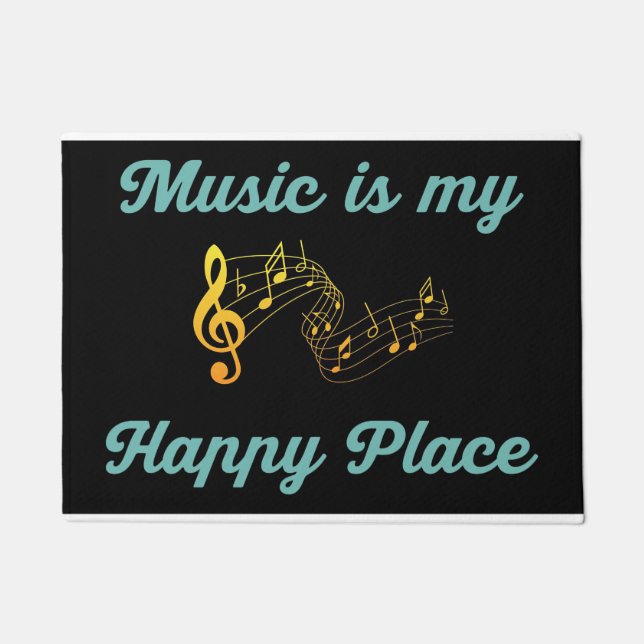 Felpudo Music Art Music Is My Happy Place (Anverso)