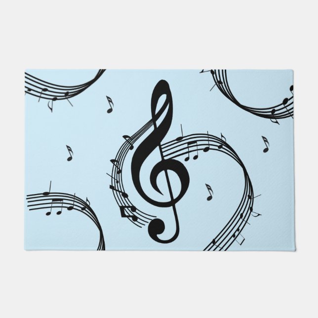 Felpudo Música Climactic G Clef Blue (Anverso)