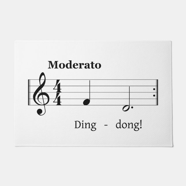 Felpudo Música de bienvenida humorística para timbre sonan (Anverso)