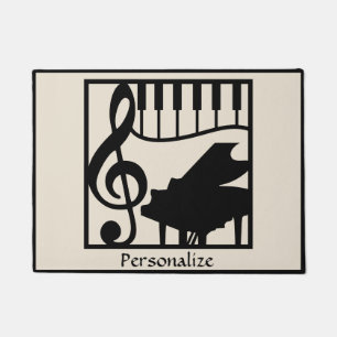 Felpudo Música elegante Tecla de piano Clave Nota Con esti