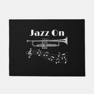 Felpudo Músico Jazz En Trumpet Player