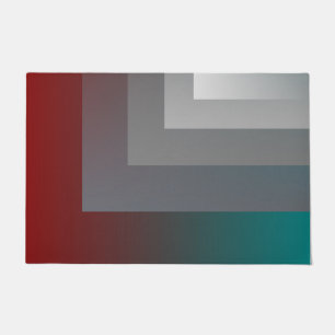 Felpudo N - gris turquesa burgundy