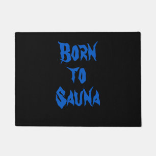 Felpudo Nacido en Sauna Finlandesa Sauna Doormat (Negro)