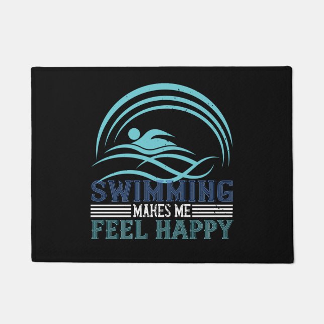 Felpudo Nadar - Nadar me hace sentir feliz (Anverso)