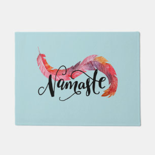 Felpudo Namaste Colorful Feather