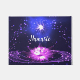 Felpudo Namaste Crystal Lotus, bienvenida metafísica