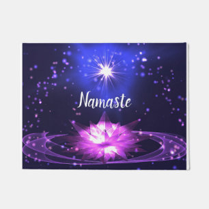 Felpudo Namaste Crystal Lotus, bienvenida metafísica
