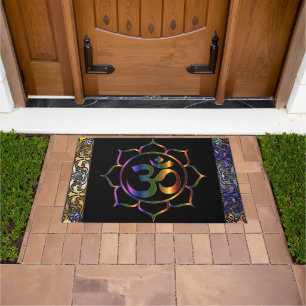 Felpudo Namaste Om Lotus Rainbow Vintage