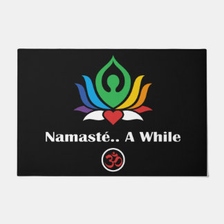 Felpudo "Namasté... Un rato" Bienvenida