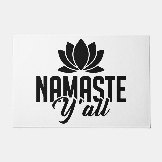 Felpudo Namaste Y'all Doormat (Anverso)