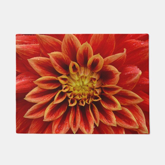 Felpudo Naranja dahlia (Anverso)