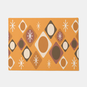 Felpudo Naranja de Diamonds Ovals Starbursts