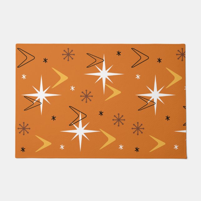 Felpudo Naranja de las estrellas de Boomerangs de los años (Anverso)