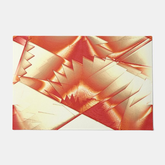 Felpudo Naranja dorado al beige, extremo áspero digitaliza (Anverso)