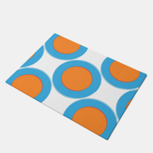 Felpudo Naranja en puntos azules