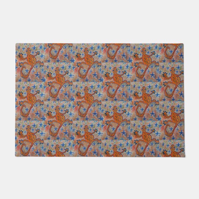 Felpudo Naranja Gecko Door Mat (Anverso)