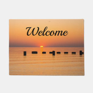 Felpudo Naranja Lake Sunrise Welcome Doormat