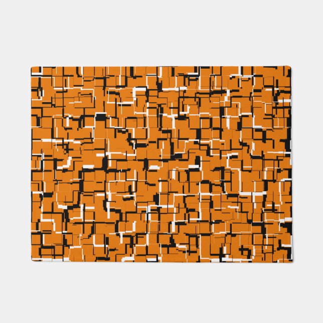 Felpudo Naranja Negro Blanco GENIAL (Anverso)