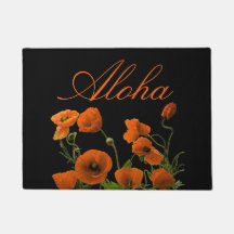 Naranja negro floral de la flor hawaiana del