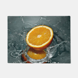 Felpudo Naranja positivo jugoso para el estado de ánimo de