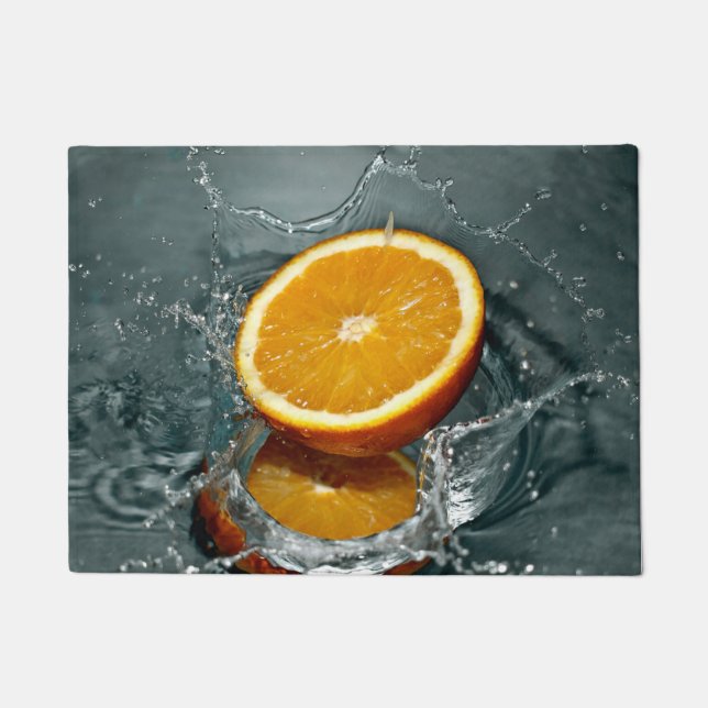 Felpudo Naranja positivo jugoso para el estado de ánimo de (Anverso)