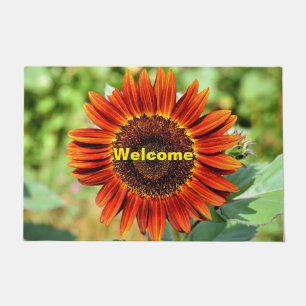 Felpudo Naranja Profundo Sunflower Welcome Mat