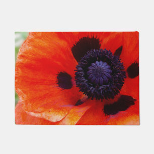 Felpudo Naranja Red Poppy Floral