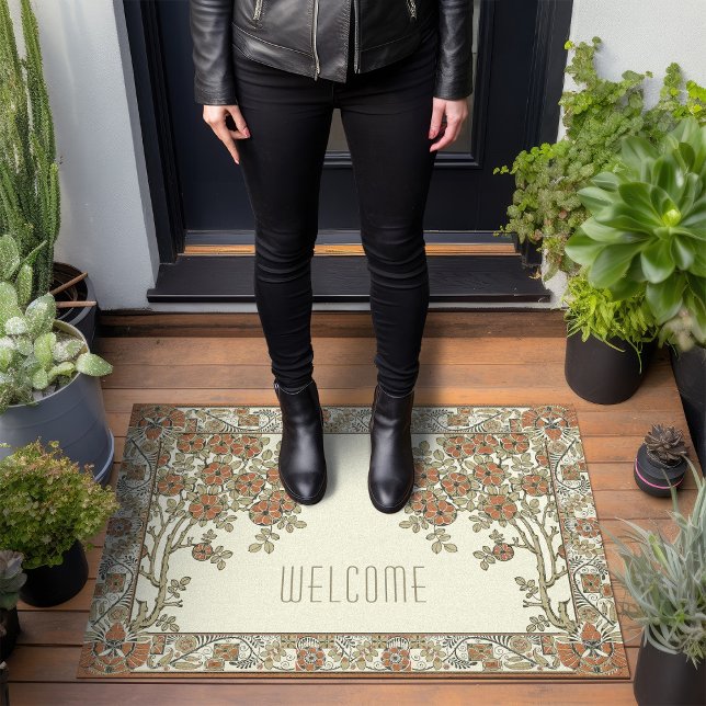 Felpudo Naranja Rennie Mackintosh Tree & Floral Burnt (Subido por el creador)