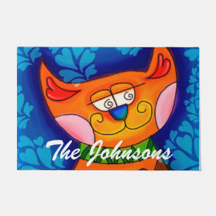 Felpudo Naranja sonriente Tabby Cat
