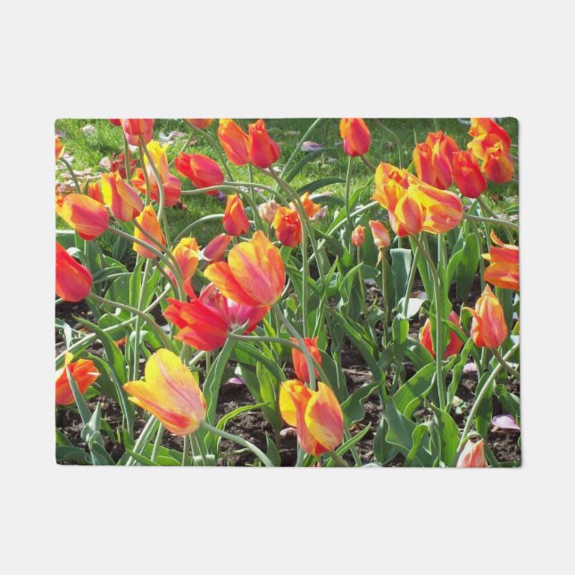 Felpudo Naranja Tulips Doormat (Anverso)