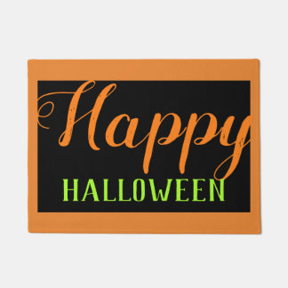 Felpudo naranja verde otoño estacional feliz Halloween