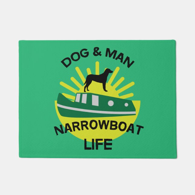 Felpudo Narrowlanes divertidos | Barcos del Canal | Britis (Anverso)