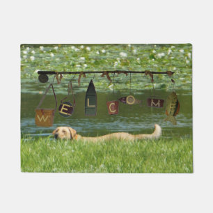 Felpudo Natación agradable del labrador retriever