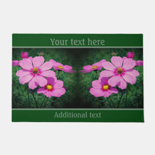 Felpudo Naturaleza de las flores de cosmos rosadas persona