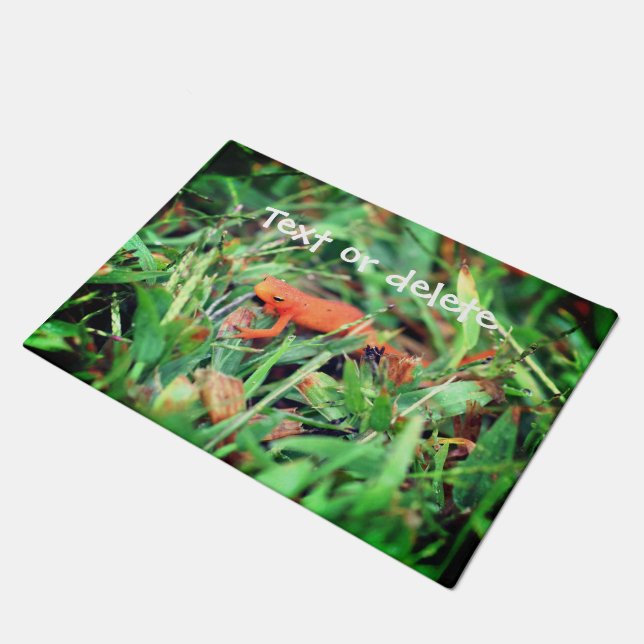 Felpudo Naturaleza del salamandra del Naranja de Eft Rojo  (Angular)