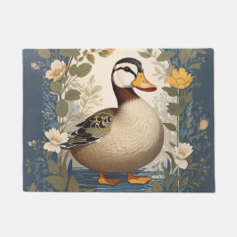 Felpudo Naturaleza floral vintage del pato cutáneo inspira