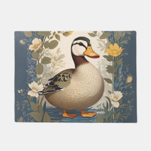 Felpudo Naturaleza floral vintage del pato cutáneo inspira