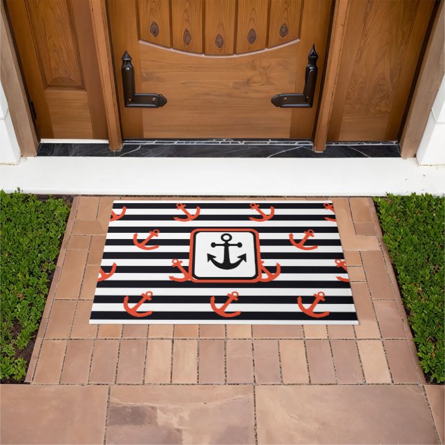 Felpudo Nautical Anchors Away   Doormat (Exterior)